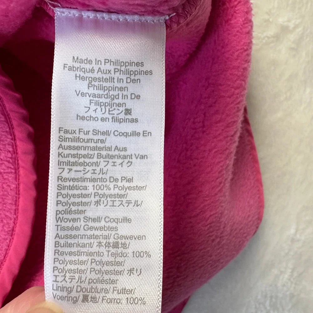 J. Crew Quilted Fleece Women Sz XXS Hot Pink Pullover‎ Snap Neck Sweatshirt